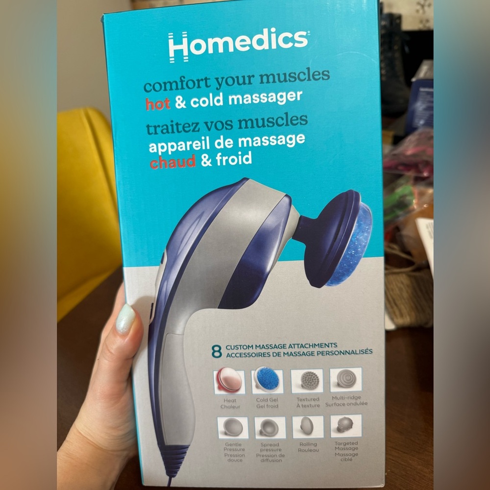 Homedics Blue & Silver Hot & Cold Handheld Massager
